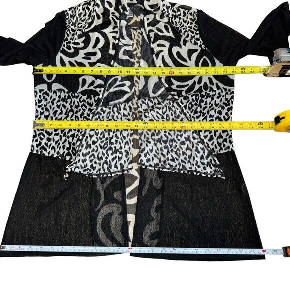 Aris A Jacket Open Animal Print Black White Lightweight XL Classic Gothic - Picture 5 of 7